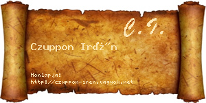 Czuppon Irén névjegykártya
